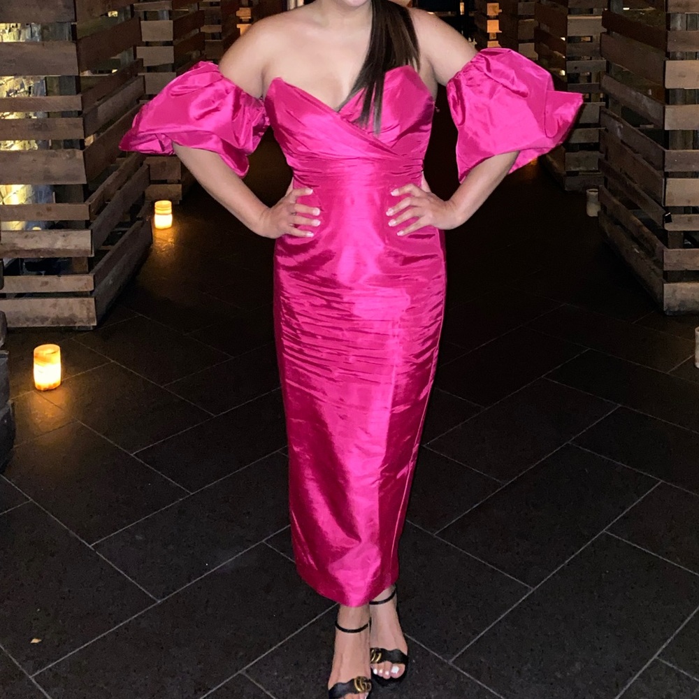 Puff Sleeve Maxi Dress